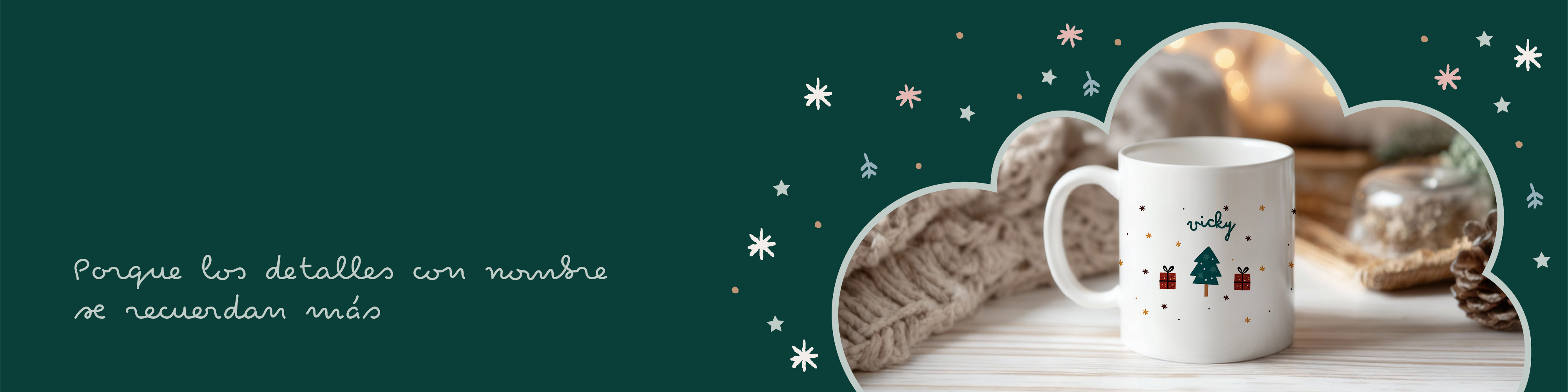 Porque los detalles con nombre se recuerdan m&aacute;s, tazas de navidad , Hazlo with Love